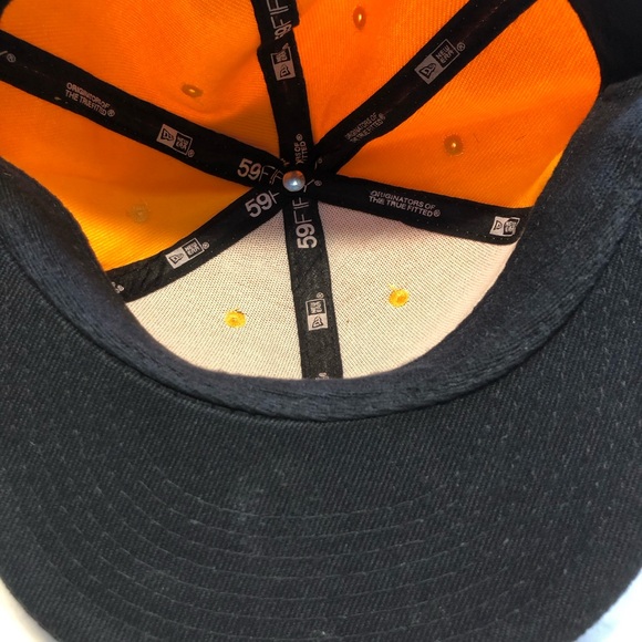 Pittsburgh Pirates New Era 59FIFTY Fitted Hat - Gold Black 7 1/8 MLB Wool - Picture 8 of 15